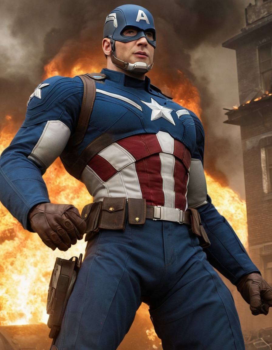 captain america, robot, superhero, marvel, steve rogers