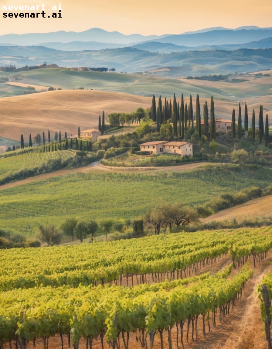 countryside, tuscany, italy, vineyards, farmhouse, europe