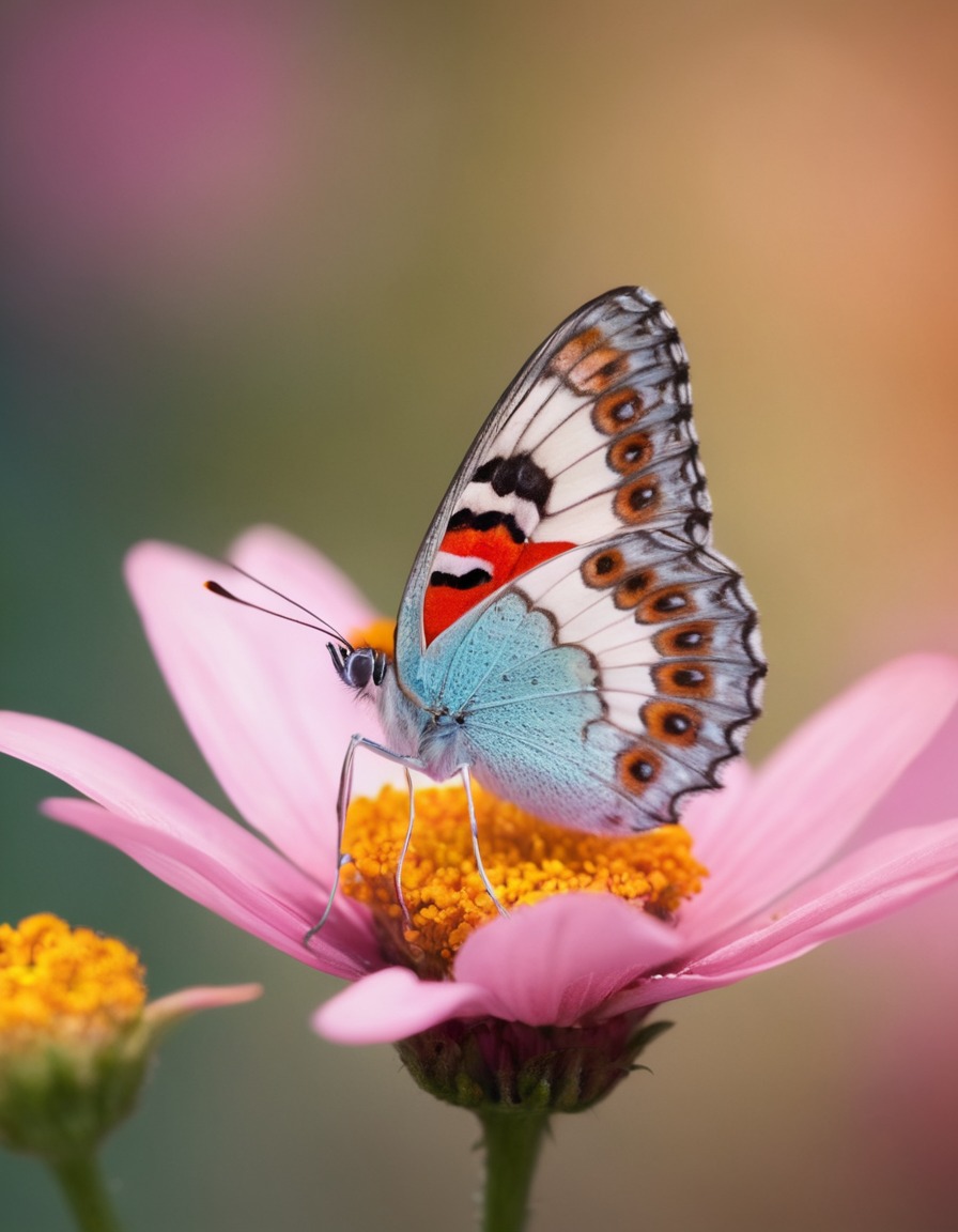 nature, butterfly, flower, macro photography, beauty, vibrant colors