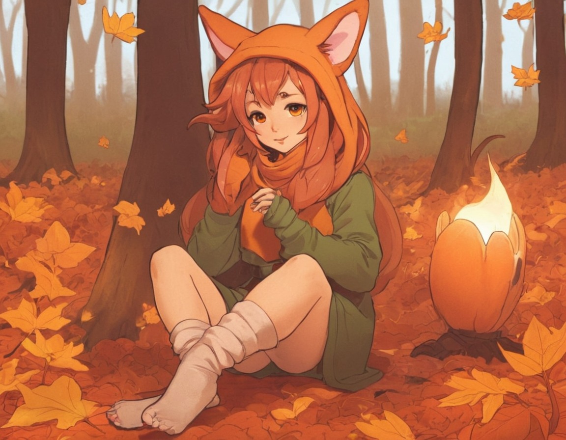 digitalart, fox, dreamup, animegirl, anime, animedrawing, kemonomimi, cutekawaii, challenge, dailydeviation, dailydeviations, dailyart, dailychallenge, furryfall, ai_art