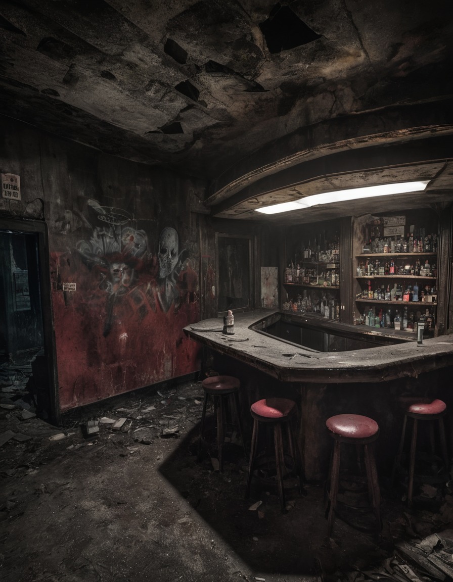 abandoned, bar, urban, city, nightlife, derelict, empty