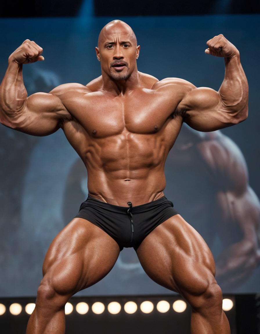 dwayne johnson, bodybuilding, muscles, fitness, competition