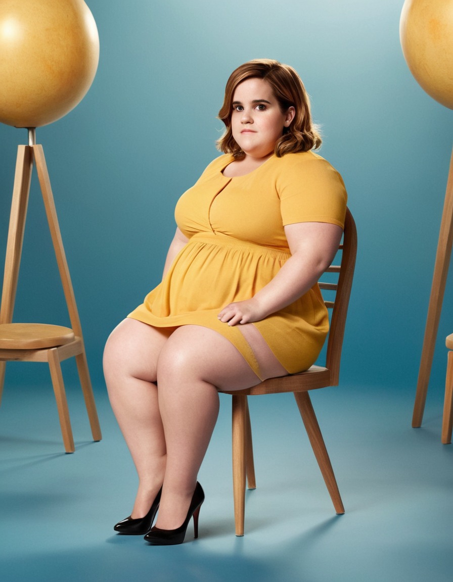 emma watson, humor, chair, struggle, fat