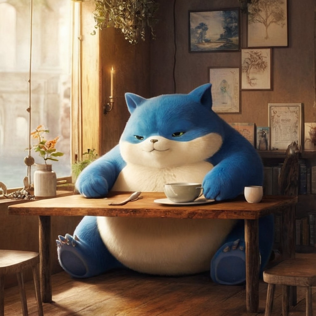 fanart, digitalart, pokemon, snorlax, midjourney