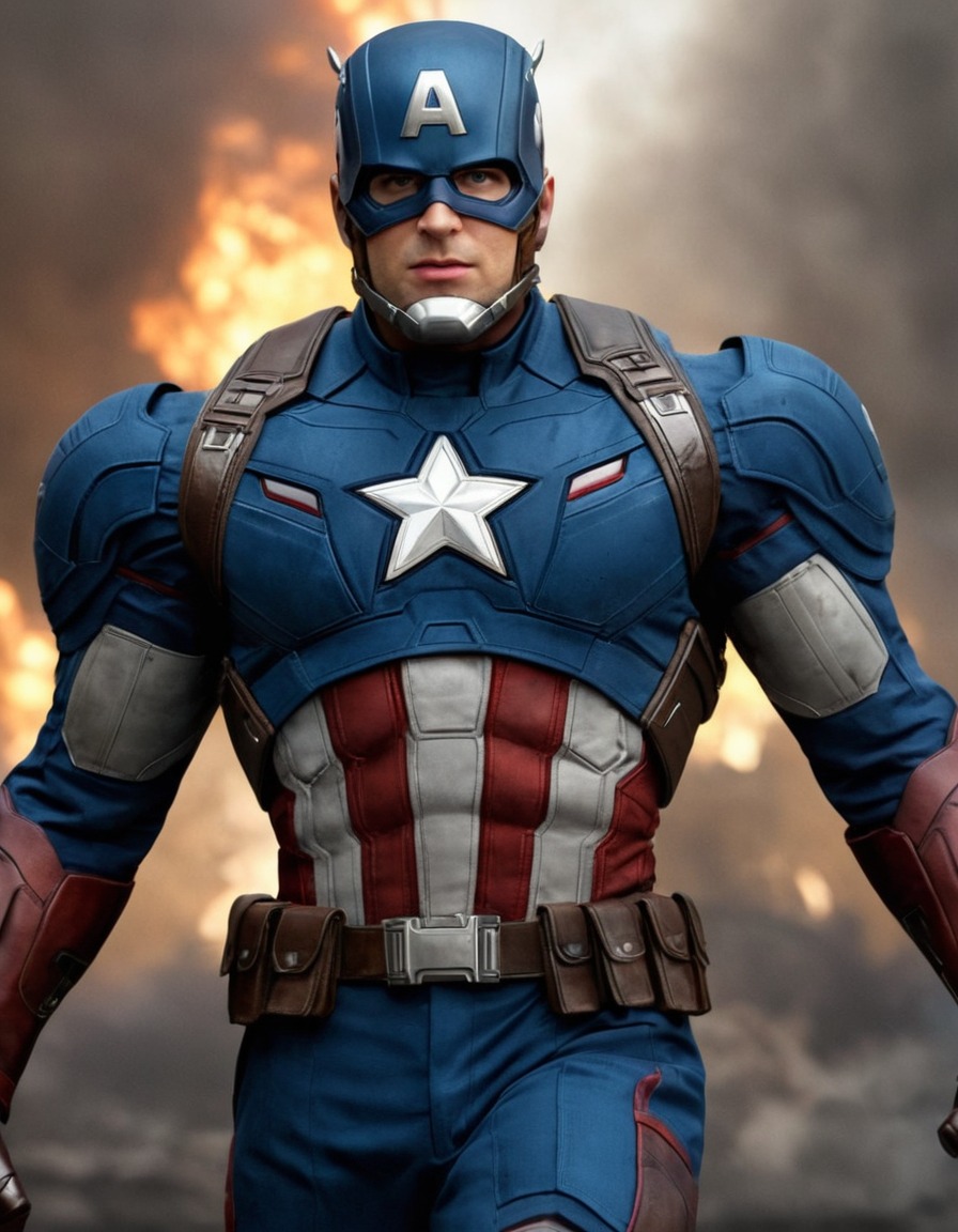 captain america, superhero, robot, marvel, artificial intelligence, cybernetics