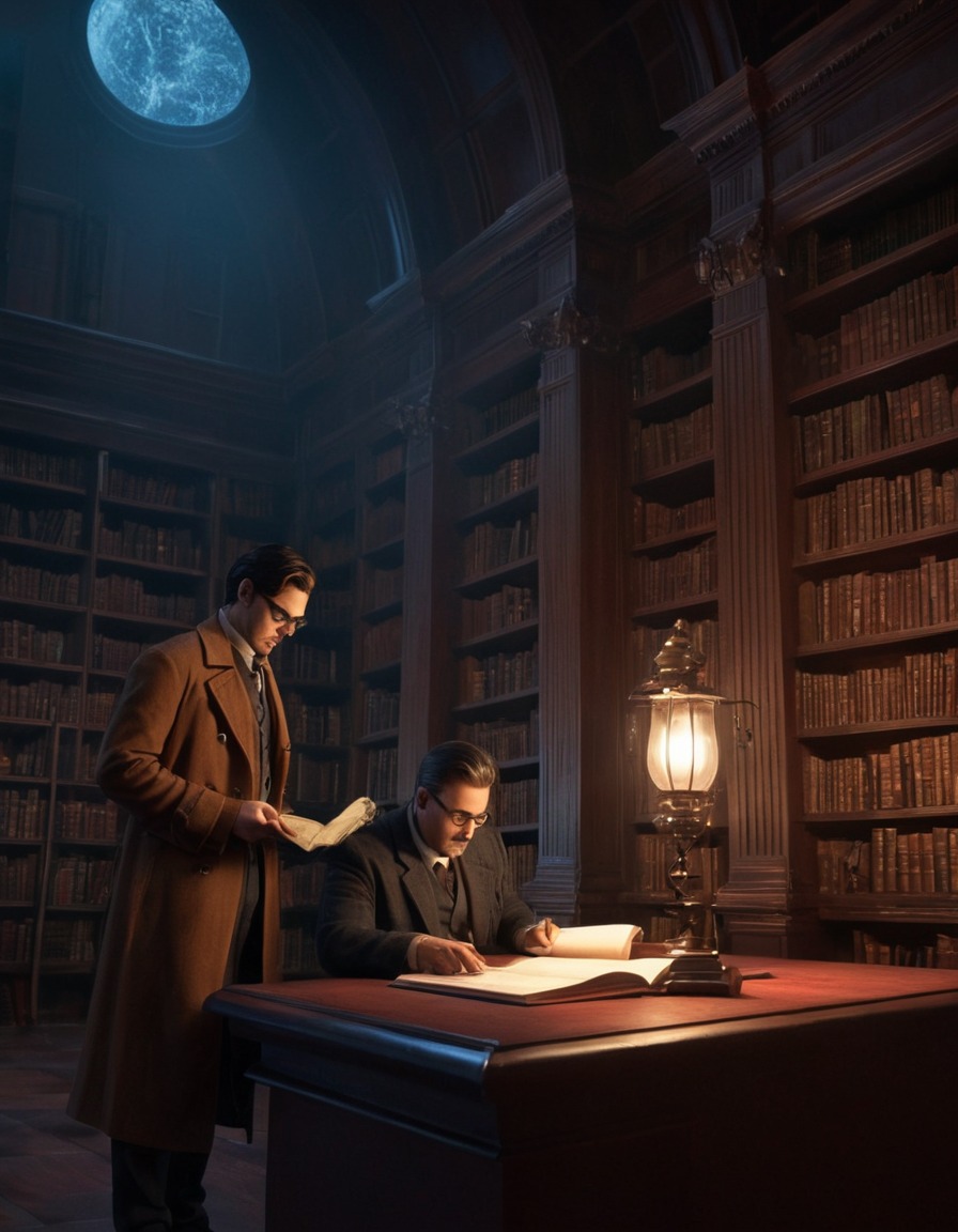 library, investigator, forbidden knowledge, lovecraft, howard lovecraft