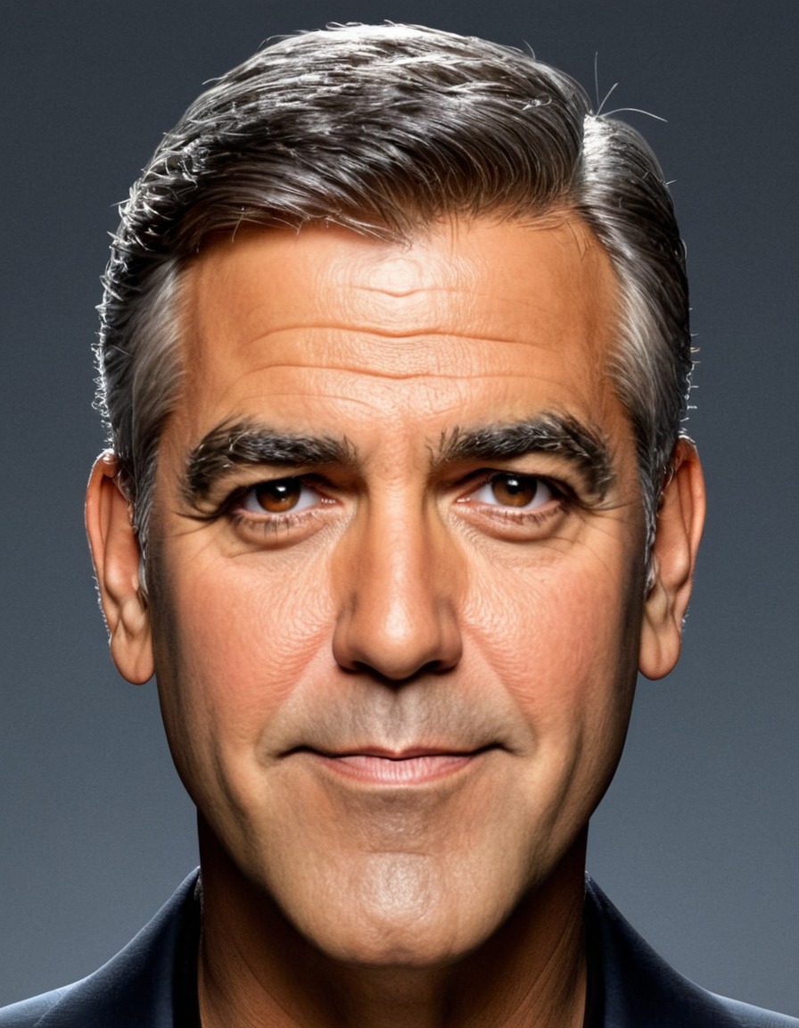 george clooney, actor, celebrity, painting, humor, art, funny