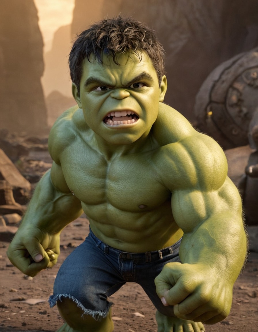 hulk, childhood, superhero, marvel, bruce banner, angry, incredible