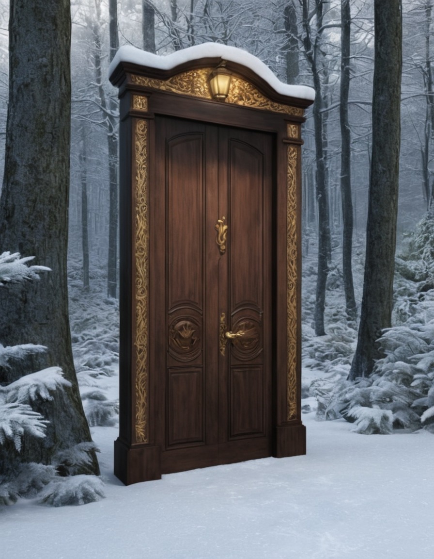 narnia, c.s. lewis, fantasy, magical wardrobe, snowy forest, books