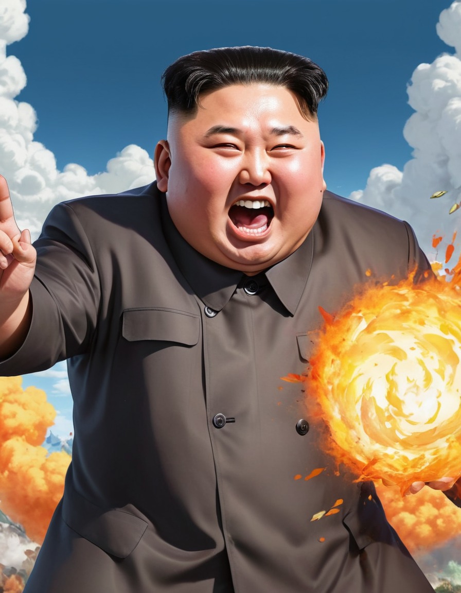 kim jong un, anime villain, mischievous, power-hungry, politics, anime