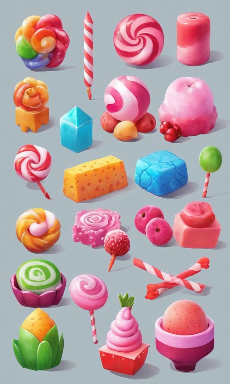 candy, pixelated, sweets, wallpaper