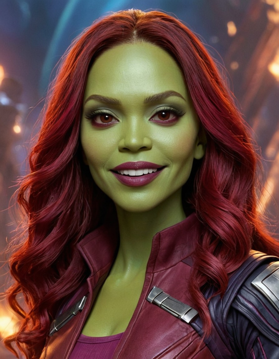 fun, gamora, guardians of the galaxy, caricature, marvel, humor