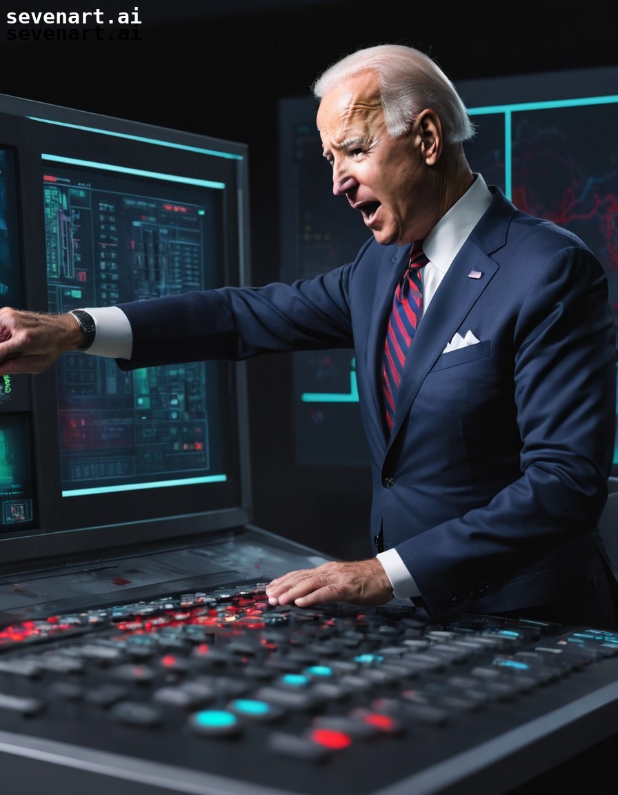 joe biden, control panel, mistake, chaos, technology, usa