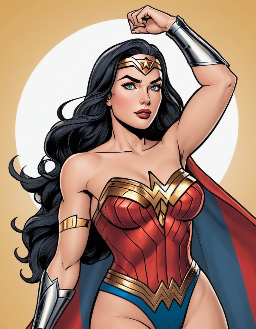 wonder woman, superhero, power, confidence, strength, sexy, painted