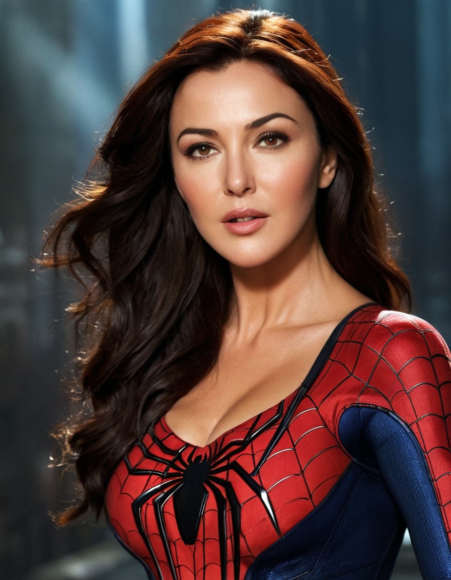 monica bellucci, spiderman, actress, marvel, superhero, film, hollywood