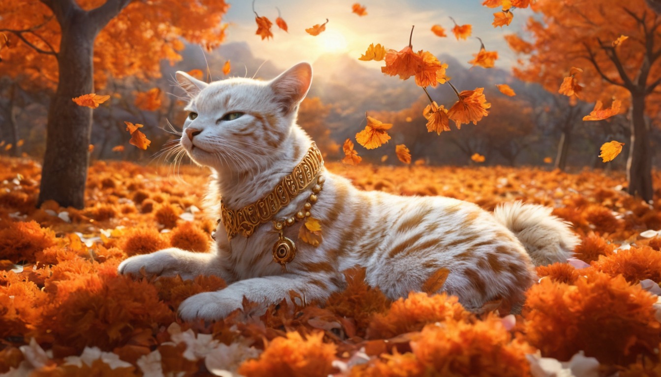 digitalart, cat, wallpaper, autumn, creature, dark, epic, fall, fantasy, fantasyart, fantasyartwork, fantasycharacter, fantasyillustration, horror, lamb, leaves, macabre, magic, mythology, pullover, scifi, scififantasy, sweater, scifiartwork, aiart, dailychallenge, sweaterweather, jamesar, noaihaters