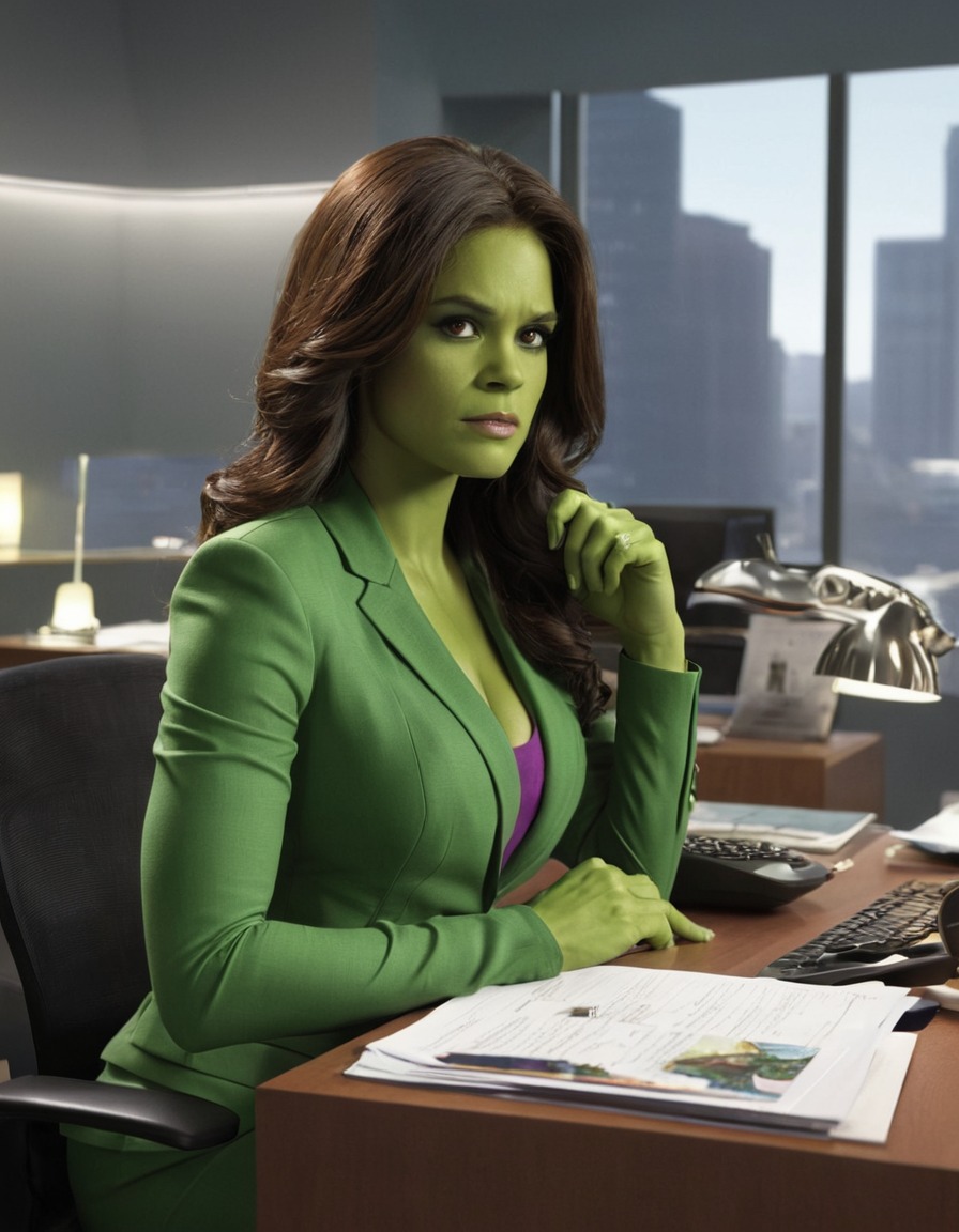 she-hulk, marvel, superhero, office worker, legal, jennifer walters