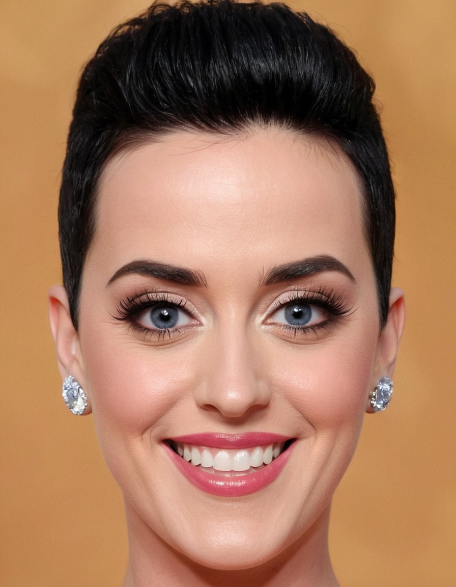 katy perry, big nose, huge smile, forehead, huge eyes, celebrity, facial features