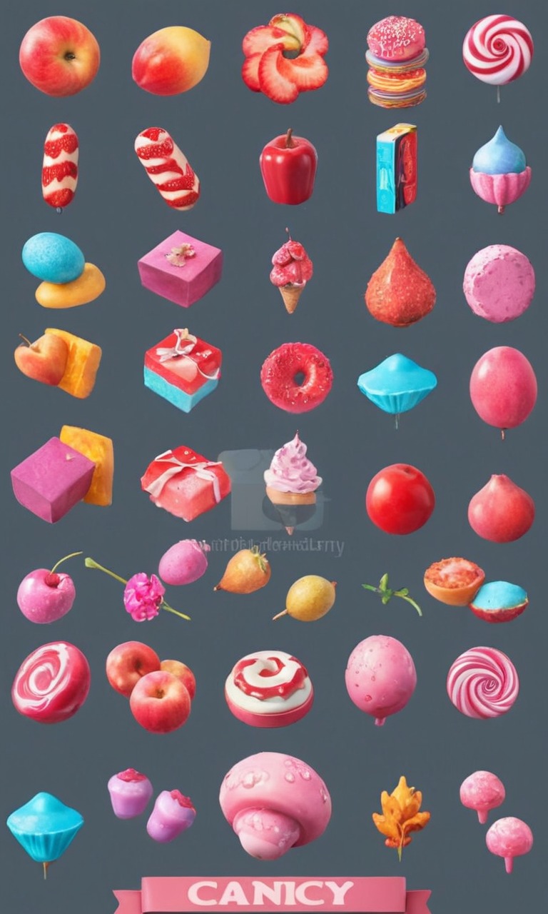 candy, pixelated, sweets, wallpaper