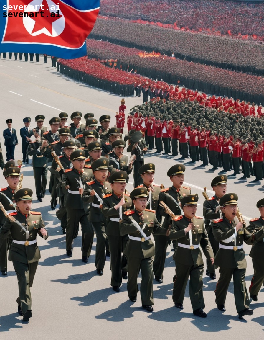 parade, military, north korea, dictator, satire, kim jong-un