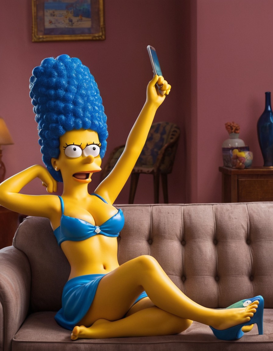 marge simpson, the simpsons, cartoon character, fictional character, pretty woman, television personality, animation