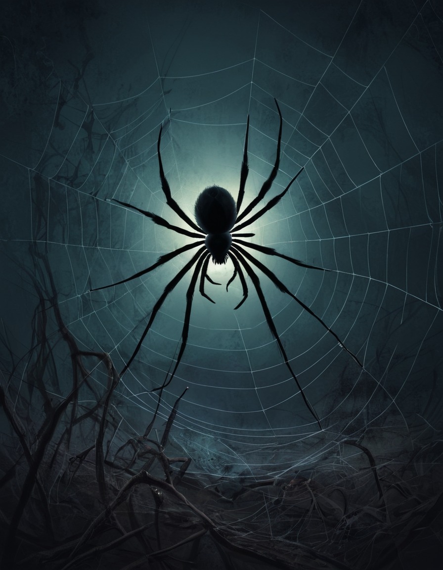 spider, dark, web, lurking, predation, john tolkien, tolkien