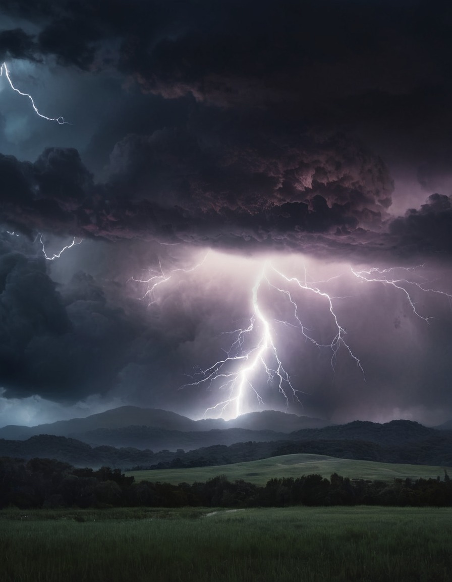 stormy, lightning, dramatic, weather, atmospheric, nature