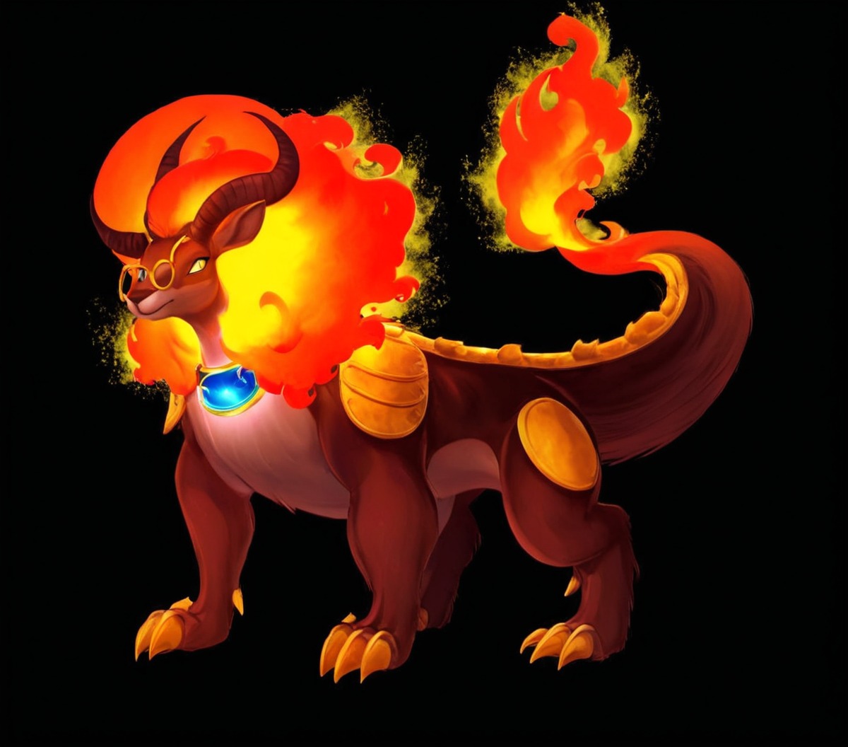 dog, dragon, guardian, lion, mane, pitbull, salamander, fire, foodog