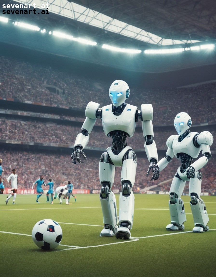 technology, robots, soccer, sports, futuristic