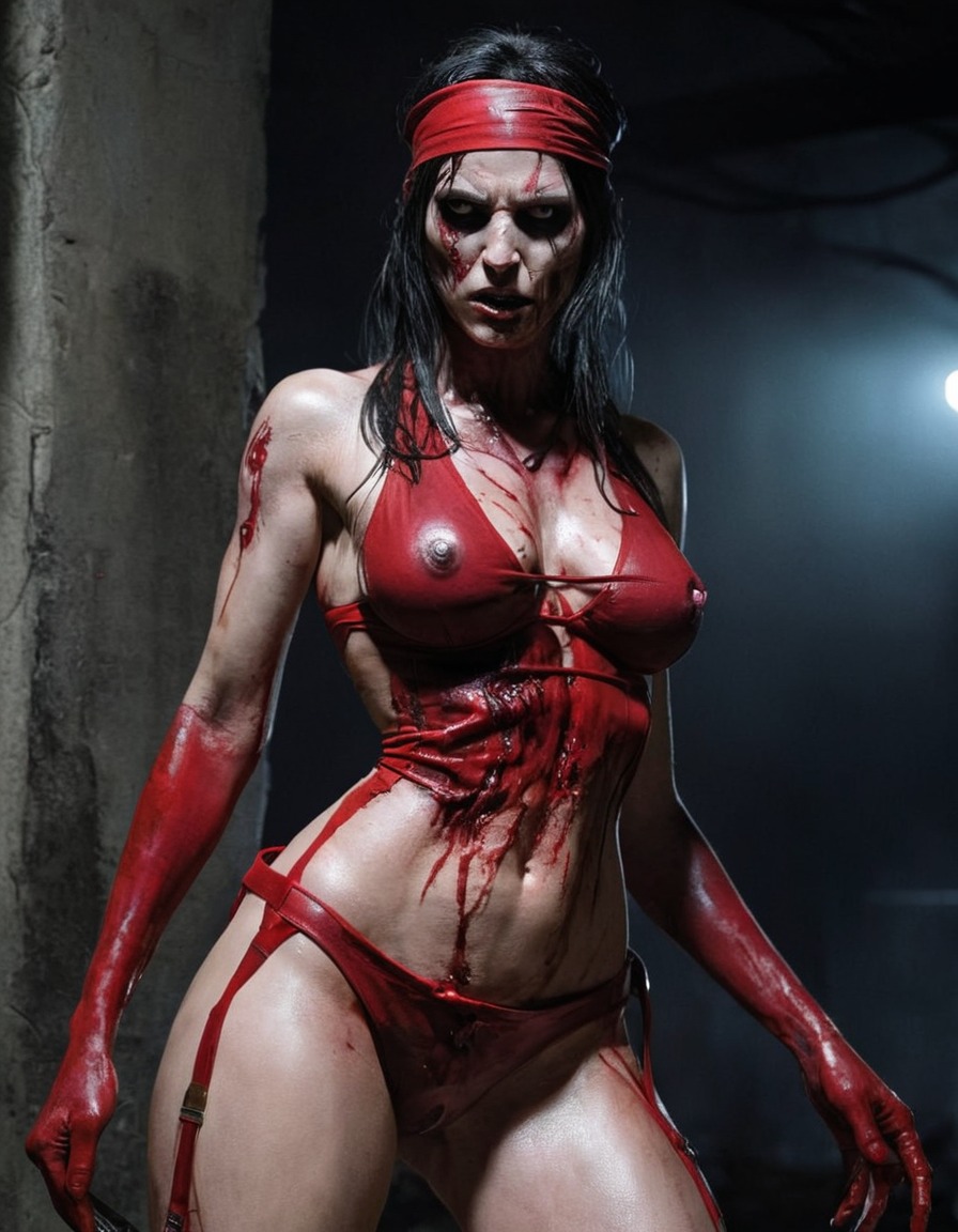 zombie, elektra (marvel comics), marvel comics, undead, superhero, marvel universe