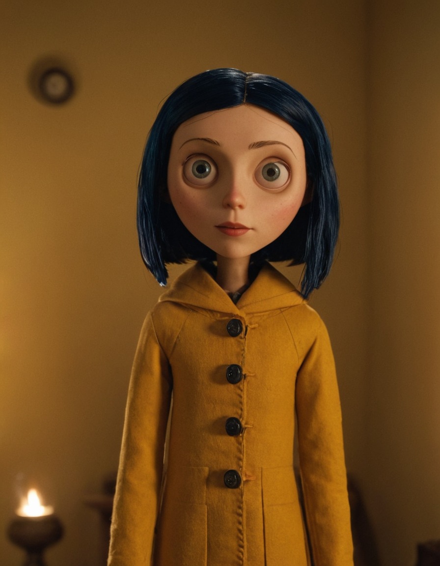 coraline jones, beautiful woman, character, animation, film, neil gaiman, fantasy