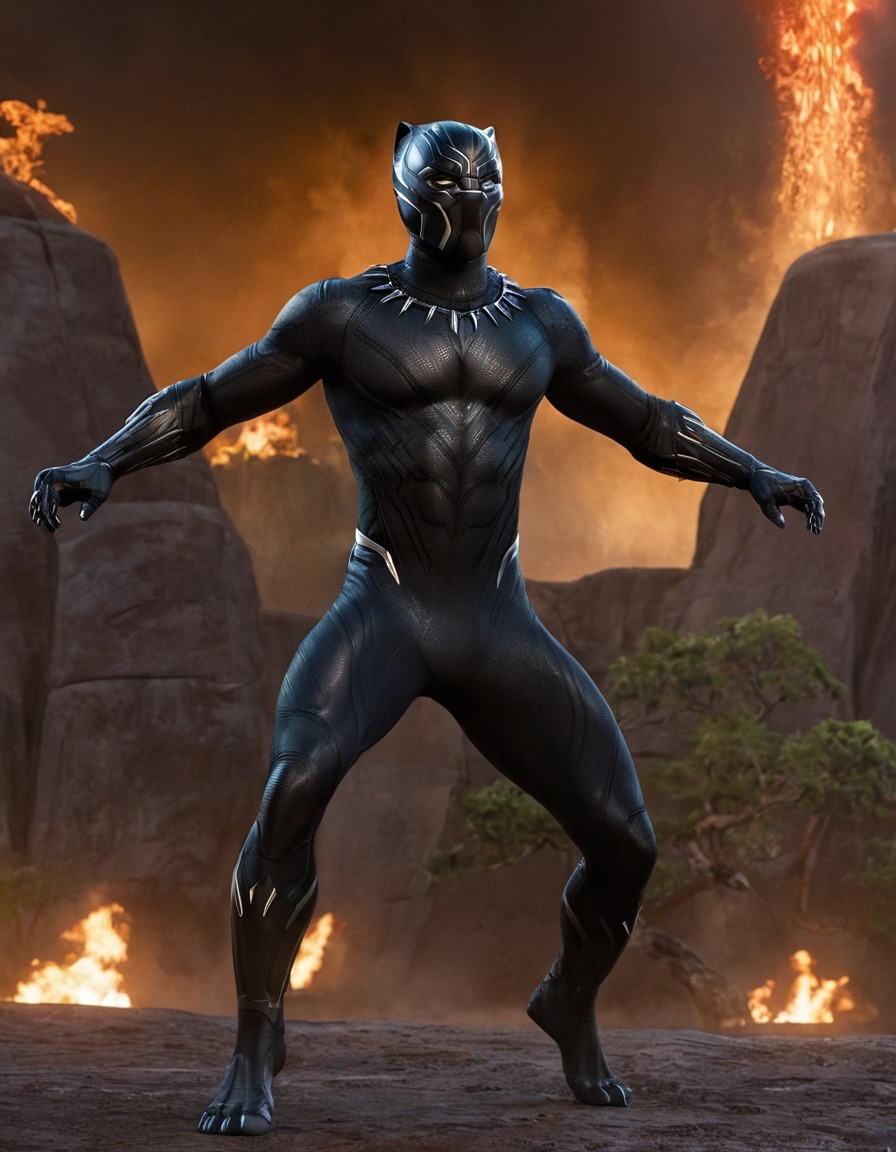 black panther (film), marvel cinematic universe, wakanda, t'challa, breathtaking visuals, superhero film, action-packed