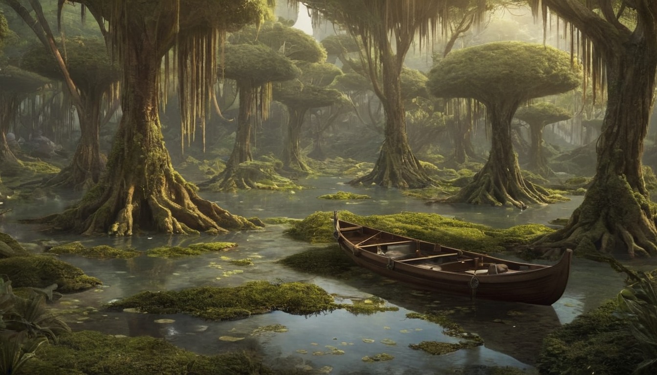 forest, digitalpainting, wallpaper, swamp