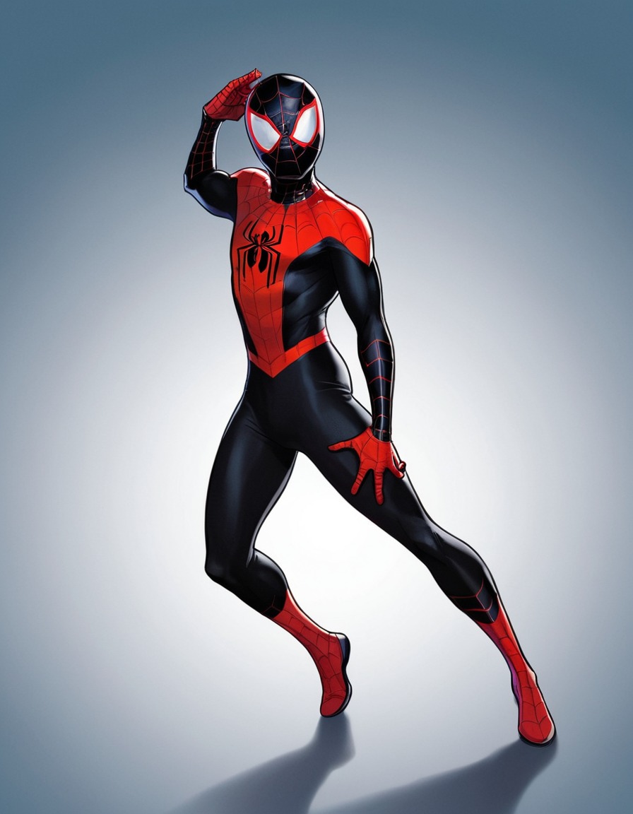 miles morales, spider-man, digital painting, superhero, into the spider-verse, movies