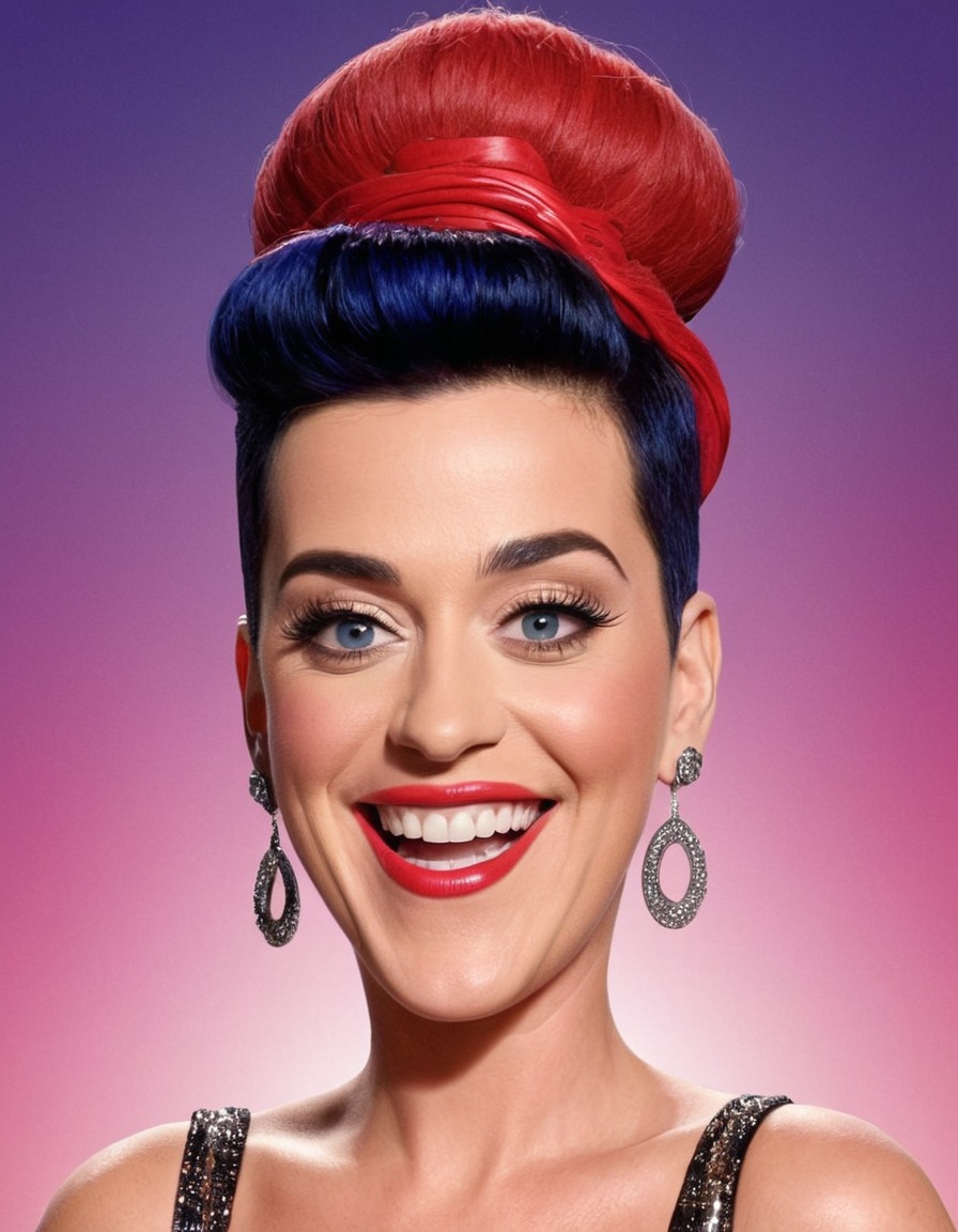 katy perry, celebrity, caricature, pop star, musician, funny, cartoon