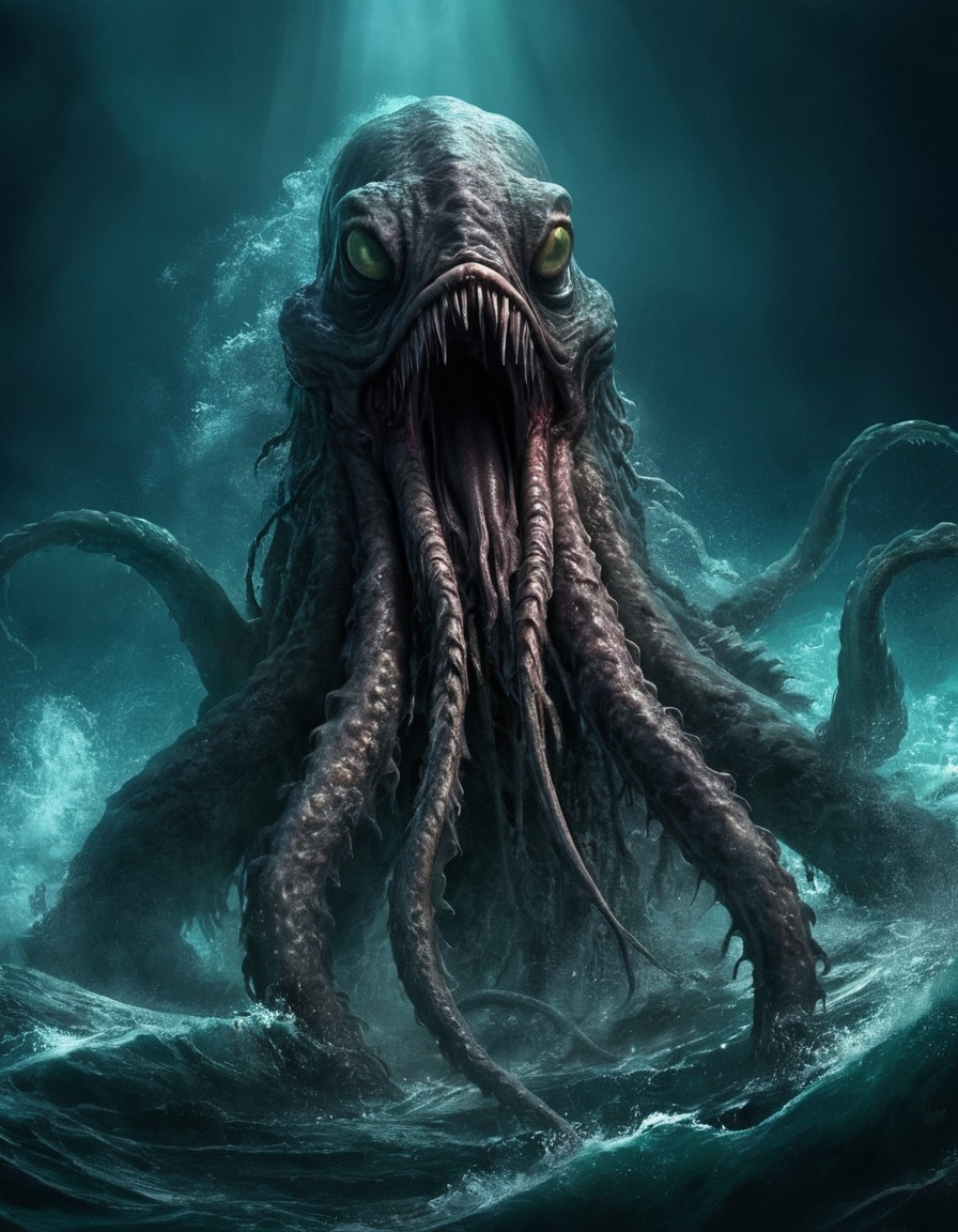 kraken, sea monster, mythical creature, nautical legend