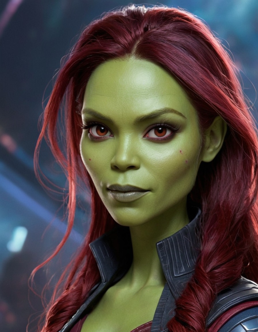 gamora, guardians of the galaxy, funny, caricature