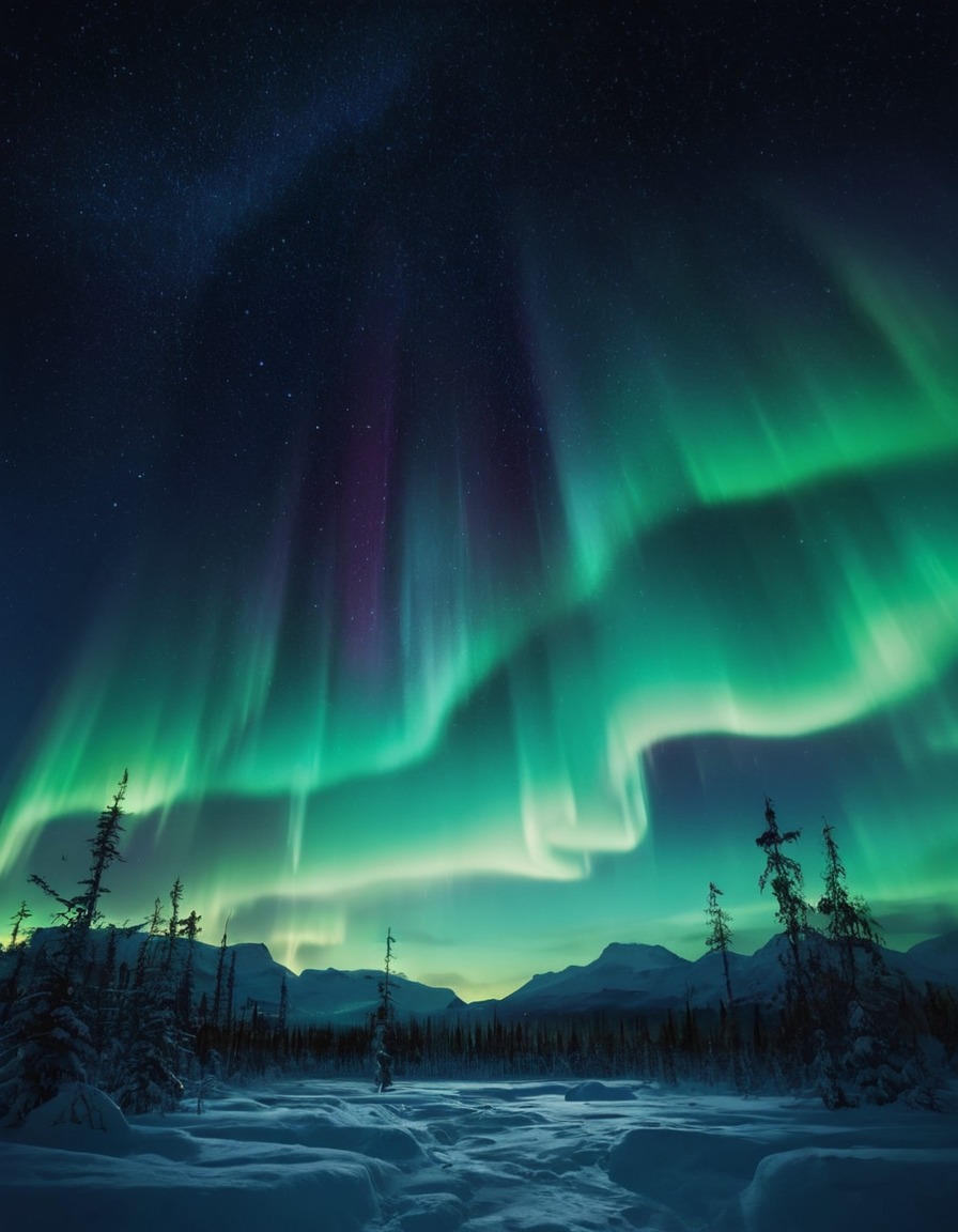 nature, aurora borealis, night sky, astronomy, light show