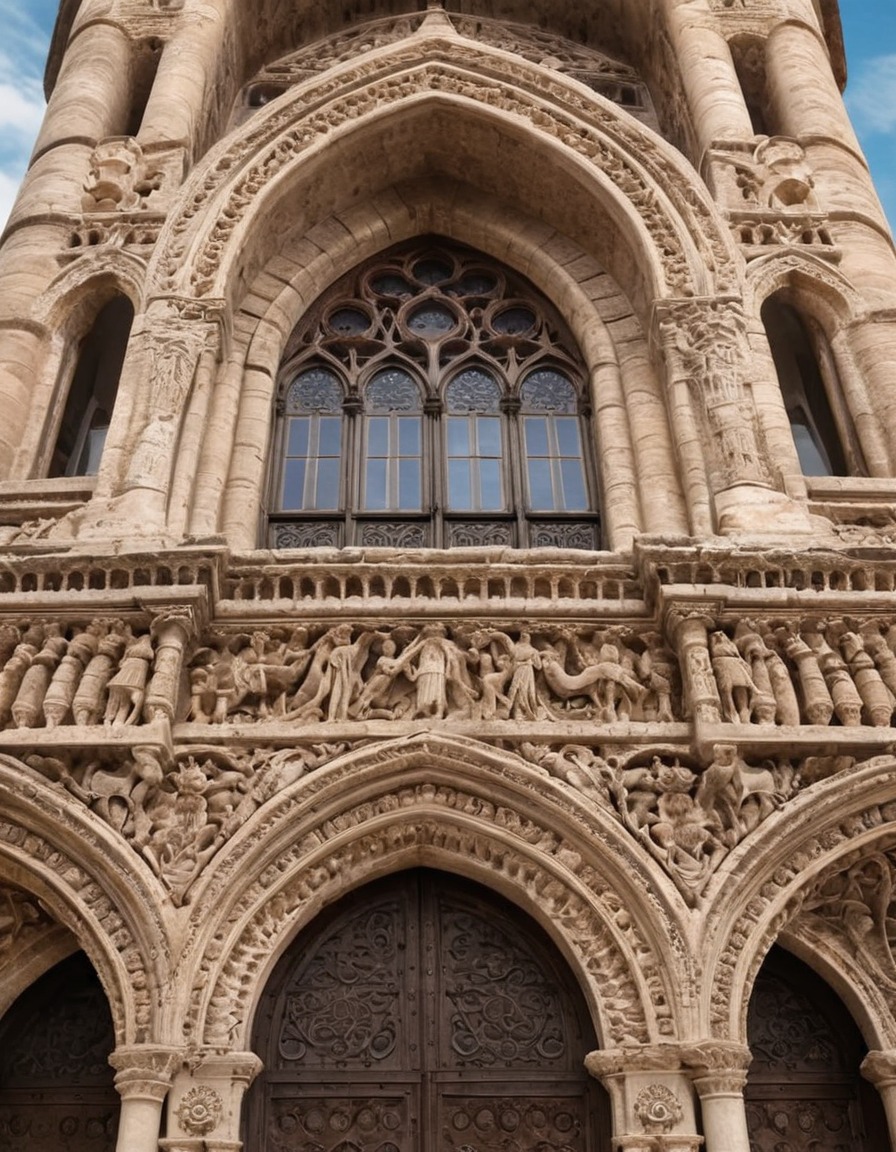 romanesque architecture, building facade, architectural details, historical architecture, architecture