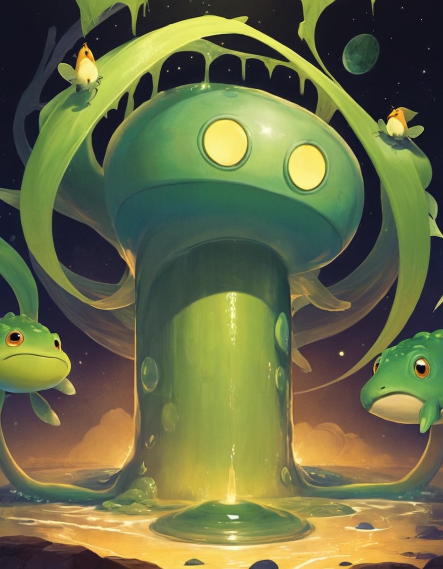 videogamefanart, frog, cube, enormous, salmon, slime, swamp, tentacle, void, seaart, ai_art, staterpillar