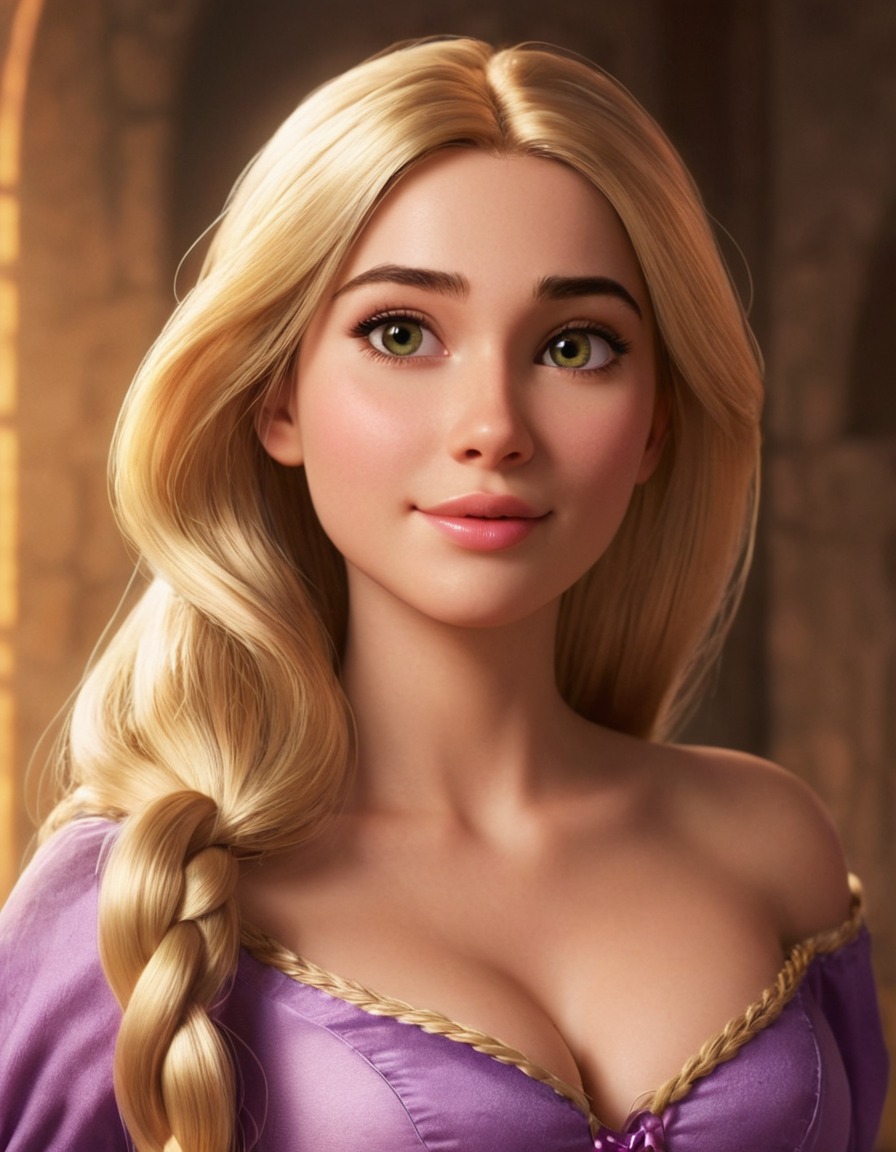 rapunzel, tangled, disney, princess, long hair, fairytale, beautiful woman