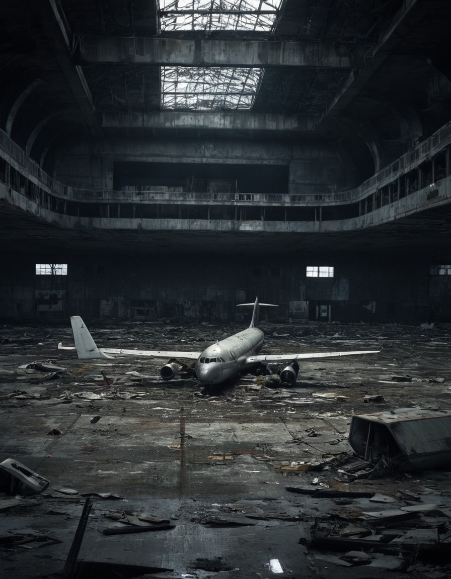 airport, abandoned, urban exploration, city, travel, modern ruins