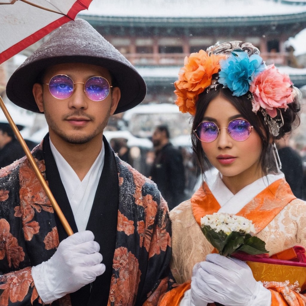 kimono, cityscape, japan, tokyo, bingimagecreator