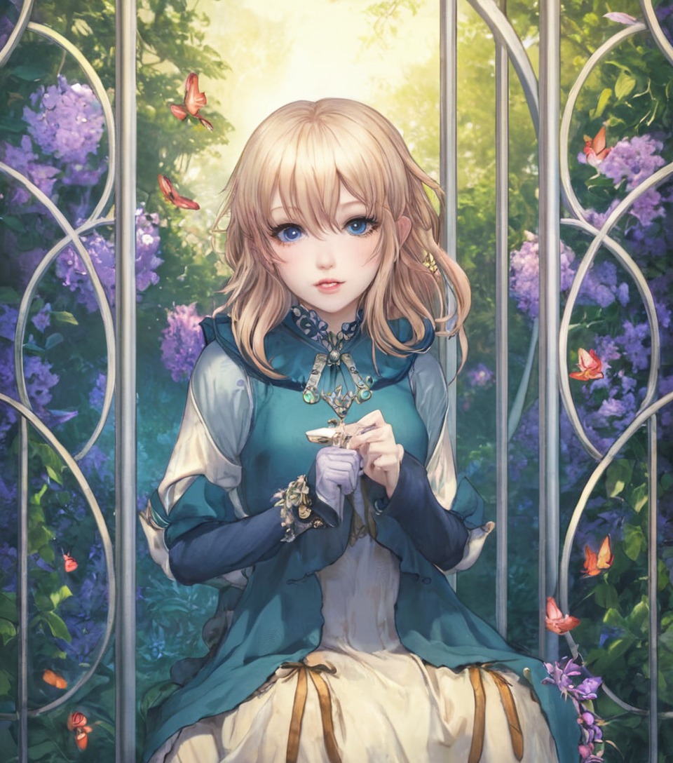 animation, anime, fanart, girl, kyoto, leaves, violet, evergarden, violetevergarden