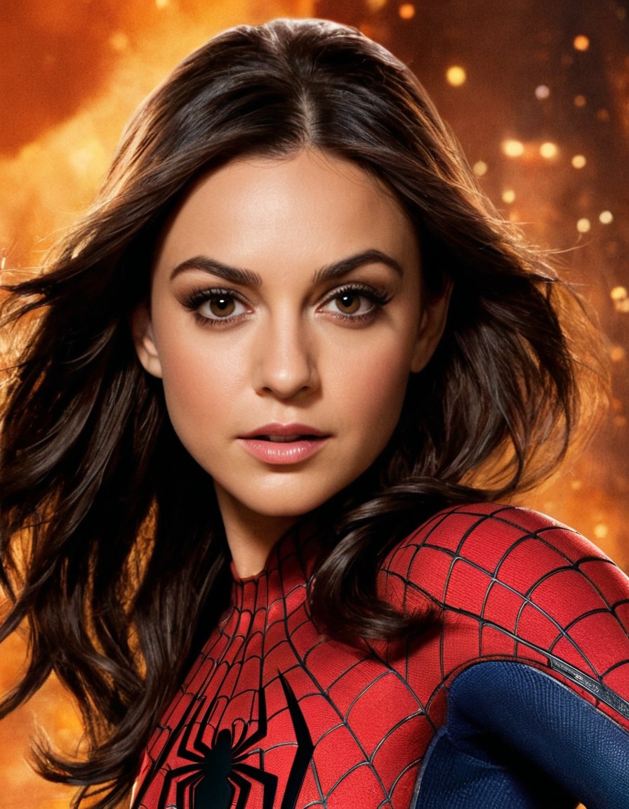 mila kunis, spiderman, actress, movie, superhero, marvel comics