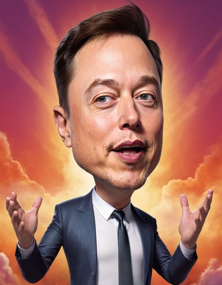 elon musk, caricature, humor, tech, entrepreneur, spacex, tesla