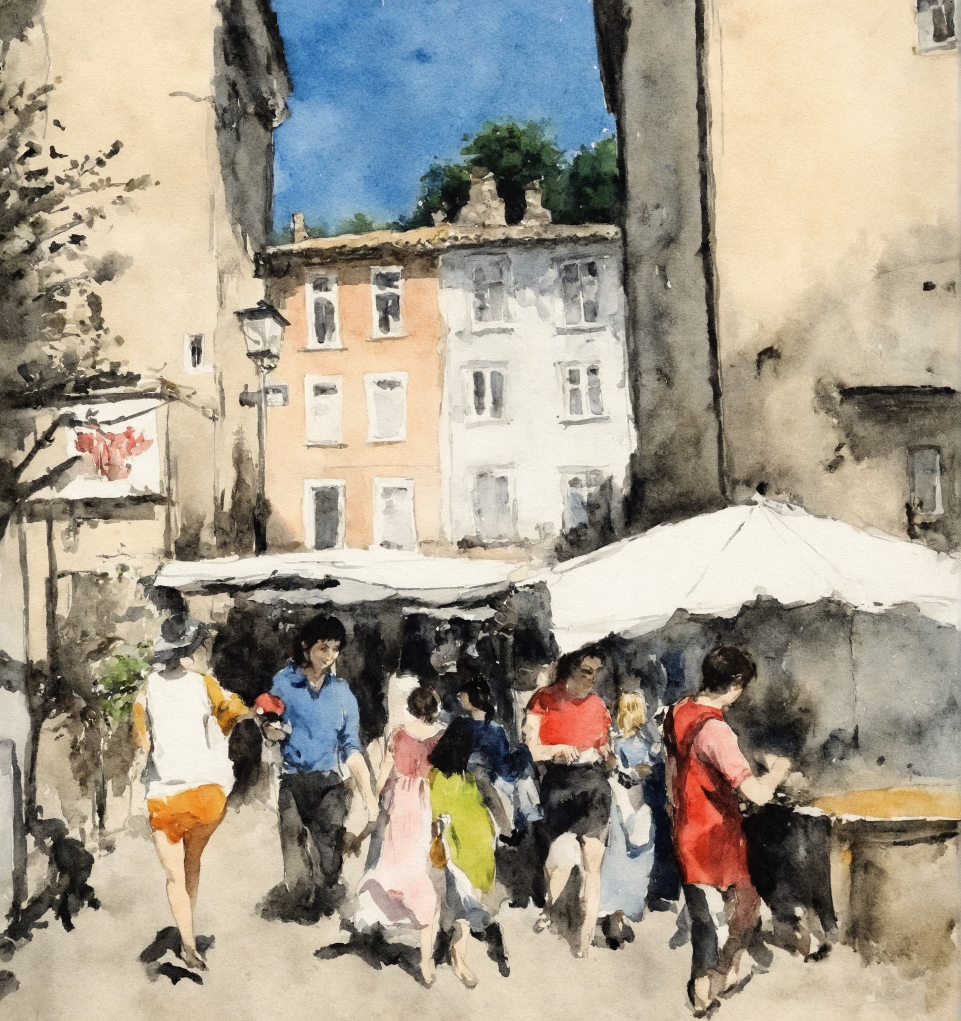 watercolor, aquarelle, illustration, drawing, acquarello, painting