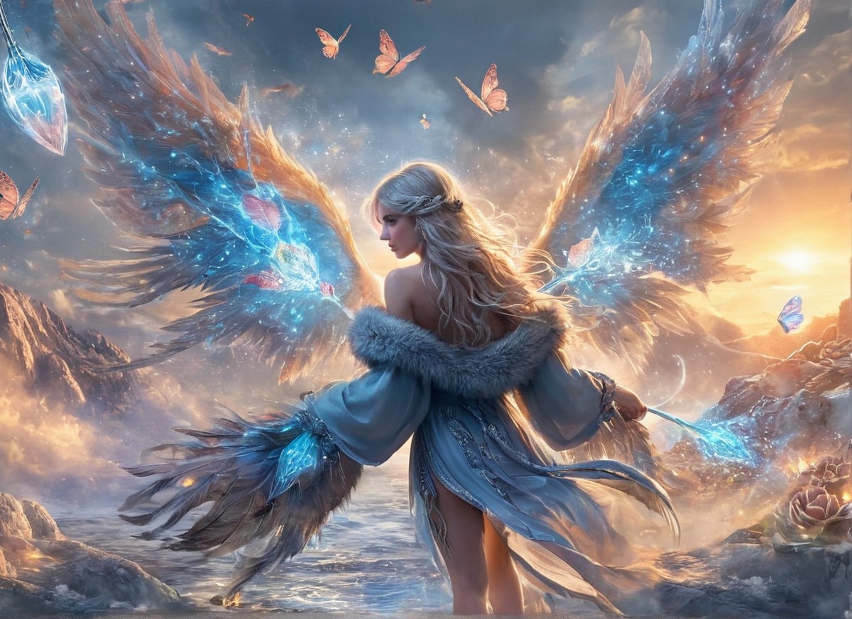 beauty, magic, fantasyart, angel, fairy, butterflies, digitalart, portrait, wallpaper, sky, flying, beautiful, butterfly, butterflygirl, colorful, fantasy, fantasycharacter, fantasyillustration, iridescence, fairytailfanart