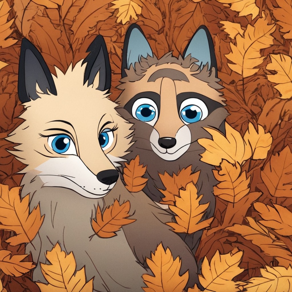 fox, dreamup, digitalart, fluffy, forest, canine, fanart, originalcharacter, animalart, furryfall, ai_art