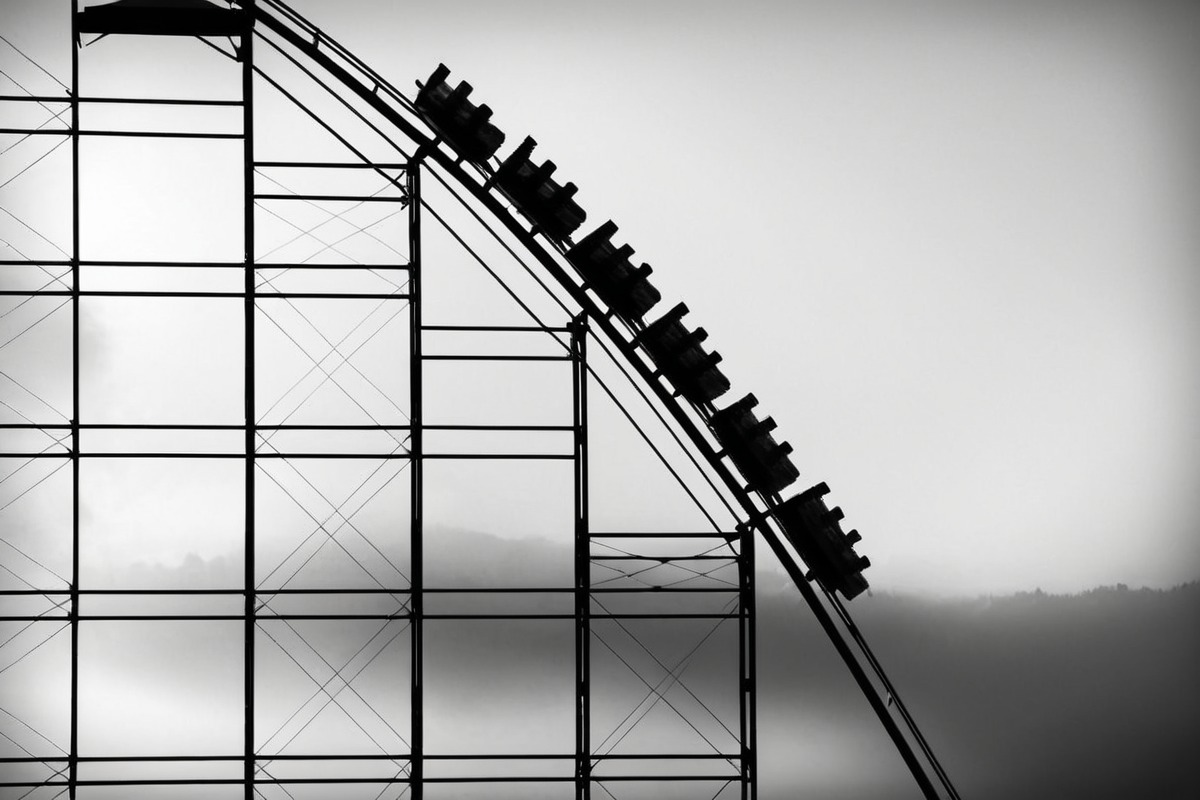 photography, sky, blackandwhite, blackandwhitephotography, monochrome, rollercoaster, silhouette, silhouettephotography, monochromephotogrpahy